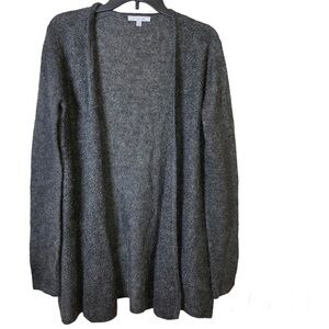 Classiques Entier Mohair Blend Open‎ Front Cardigan Gray Size Medium